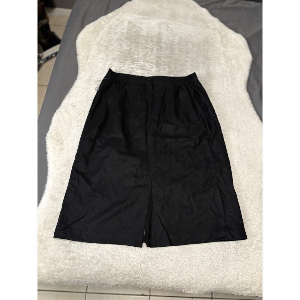 New Sage‎ Harbor Womens Black Wool Skirt Plus Size 18W